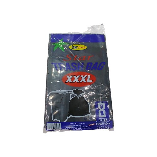 EVERPACK TRASH BAGS XXX LARGE 240 L BLACK 8PCS