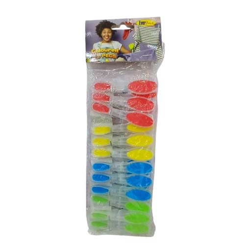 EVERPACK PEGS COLOURED 12PCS