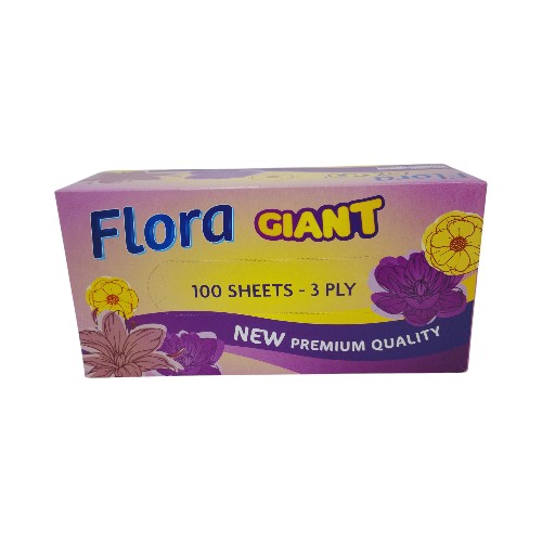 FLORA GIANT FACIAL TISSUE 100S 3PLY