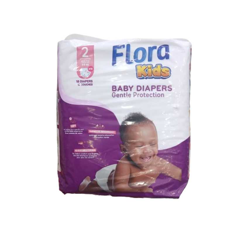 FLORA KIDS DIAPERS SIZE 2 MINI 15PCS