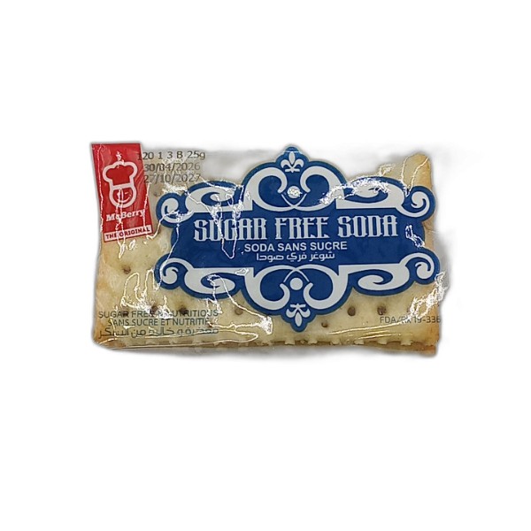 MCBERRY SUGAR FREE BISCUITS 25G