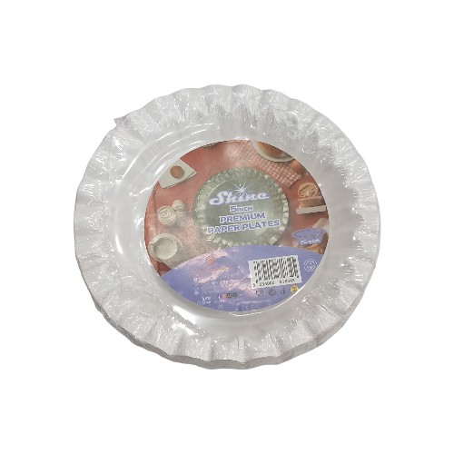 SHINE PREMIUM PAPER PLATES 5IN 25PC