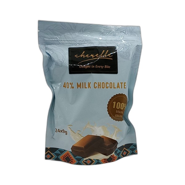 CHERELLE CHOCOLATE 40% (24X9G) MILK