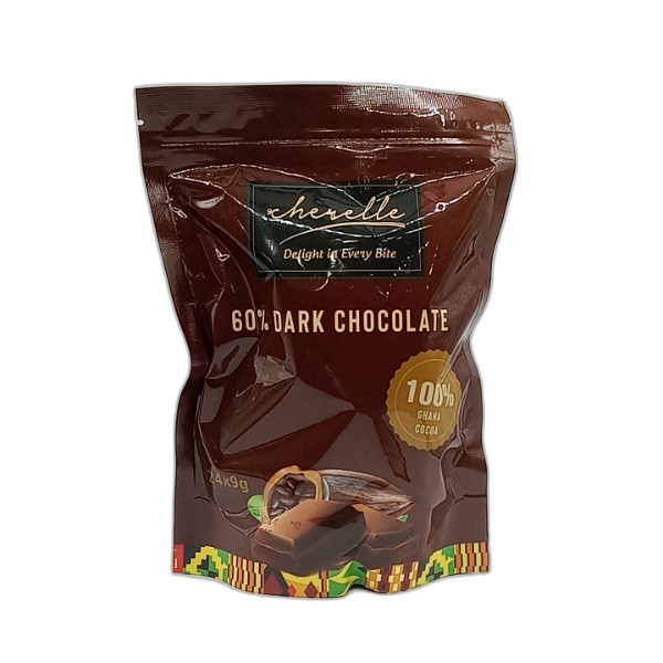 CHERELLE CHOCOLATE 60% (24X9G) DARK