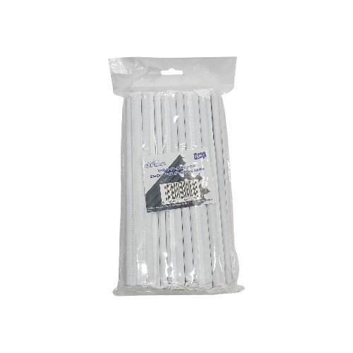 SHINE BLACK WRAPPED PAPER STRAWS 8MM 50PC