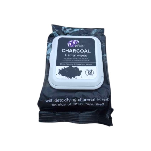 DEW BAMBOO CHARCOAL FACIAL WIPES 30PCS