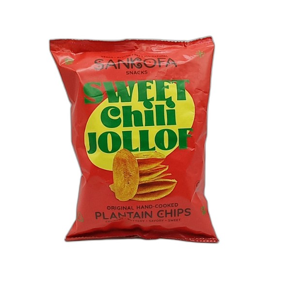 SANKOFA CHILI TOMATO GRAVY PLANTAIN CHIPS 50G