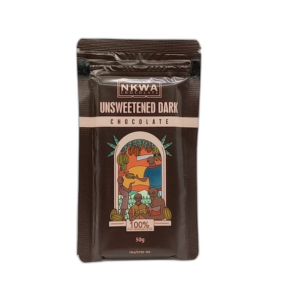 NKWA UNSWEETENED DARK CHOCOLATE 50G