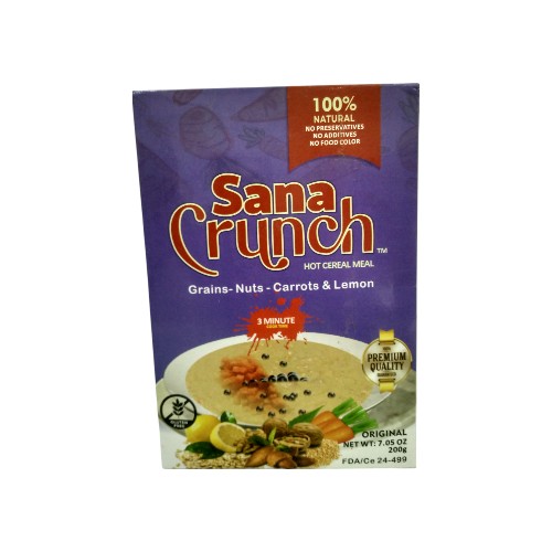 SANACRUNCH HOT CEREAL GRAINS NUTS CARROT LEMON 200