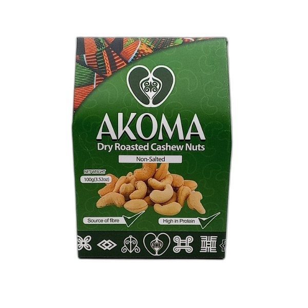 AKOMA DRY ROASTED CASHEWS 100G