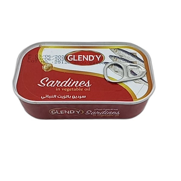 GLENDY SARDINES VEG OIL 125G