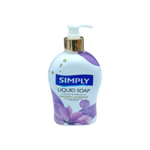 SIMPLY HAND LIQUID SOAP LAVENDER 450ML