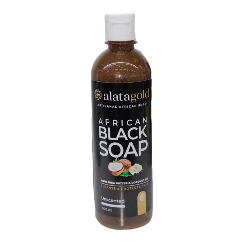 ALATAGOLD UNSCENTED BLACK SOAP 500ML