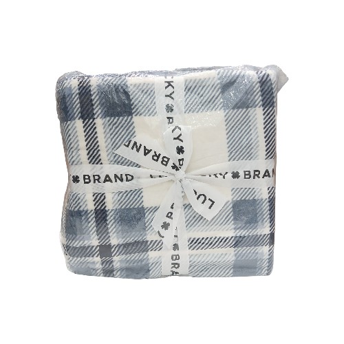 DANNYHOME FLANNEL BLANKET IVORY BLUE 150X230CM