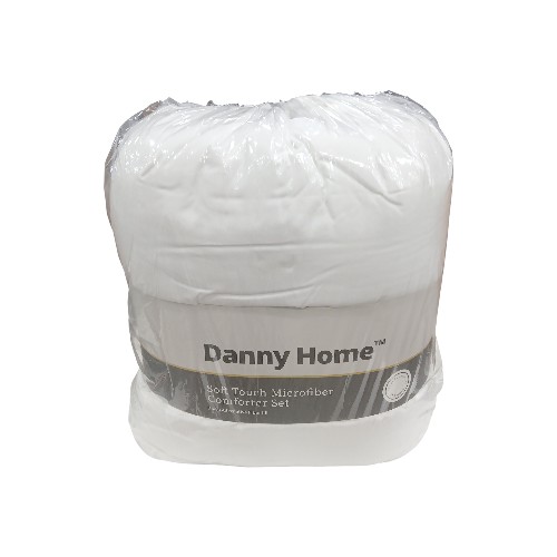 DANNYHOME QUILT SET WHITE 230X220CM 3PCS