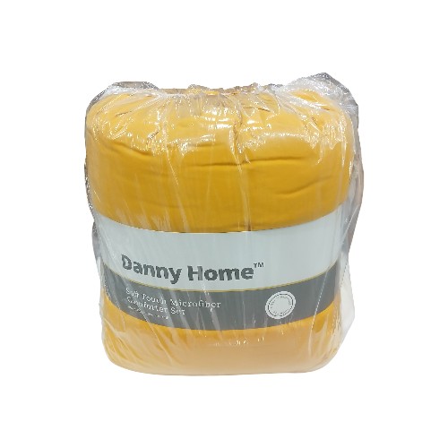 DANNYHOME QUILT SET YELLOW 230X220CM 3PCS