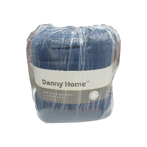 DANNYHOME QUILT SET BLUE 230X220CM 3PCS