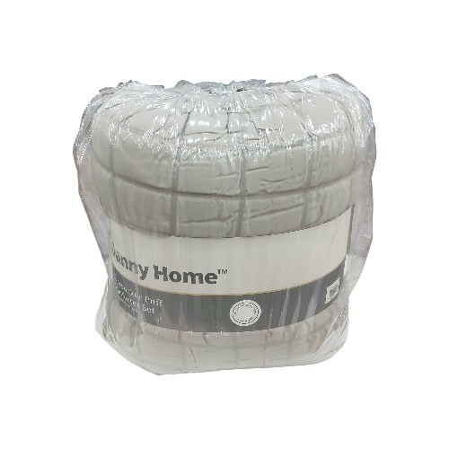 DANNYHOME QUILT SET DARK NATURAL 230X220CM 3PCS