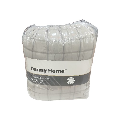 DANNYHOME QUILT SET DARK NATURAL 260X240CM 3PCS
