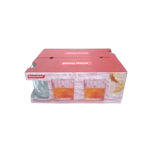 DANNYHOME GLASS CUP SET 6PCS 320ML