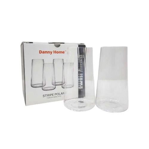 DANNYHOME GLASS CUP SET OF 4 450ML