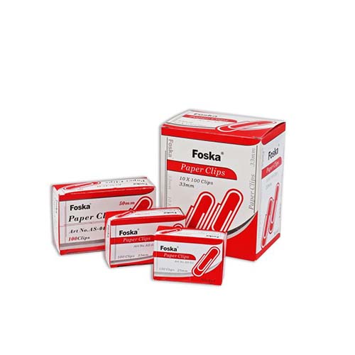 FOSKA PAPER CLIPS 33MM 100PCS AS-34