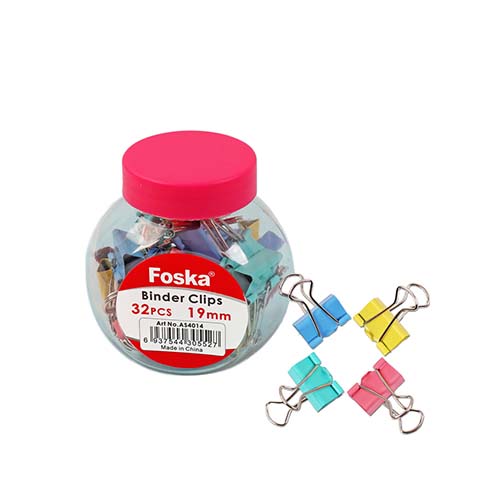 FOSKA BINDER CLIPS 19MM 32PCS AS4014