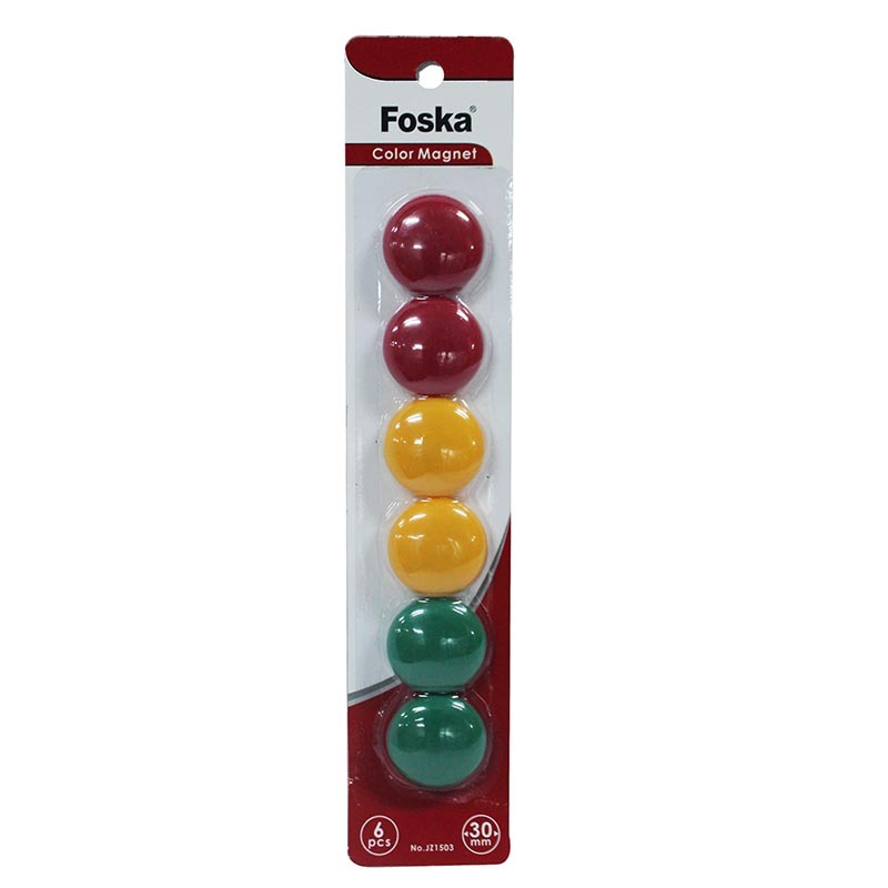 FOSKA MAGNET COLOR 30MM 6PCS JZ1503