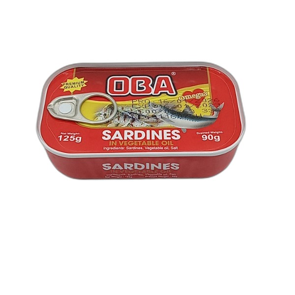 OBA SARDINES IN VEGETABLE OIL 125G