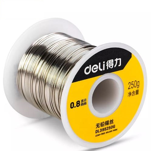 SOLDER WIRE 1MM 250G WH DELI