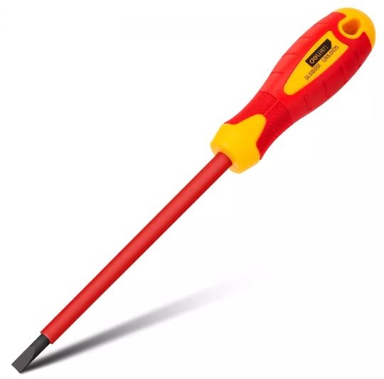 INSULATED SLOTTED SCREWDRIVER 5.5X125MM RD DELI