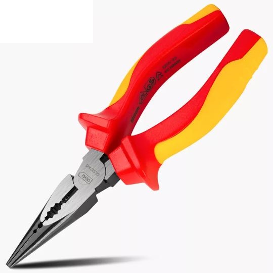 INSULATED LABOR-SAVING LONG NOSE PLIERS 6 INCH RD