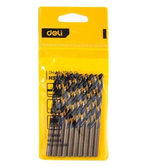 HSS DRILL BIT 5MM YW PACK OF 10 DELI