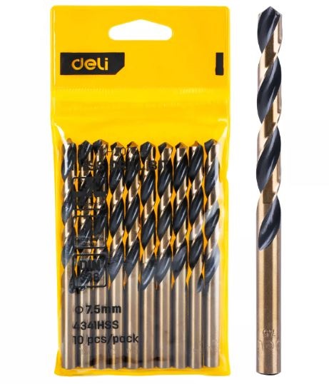 HSS DRILL BIT 7.5MM YW PACK OF 10 DELI