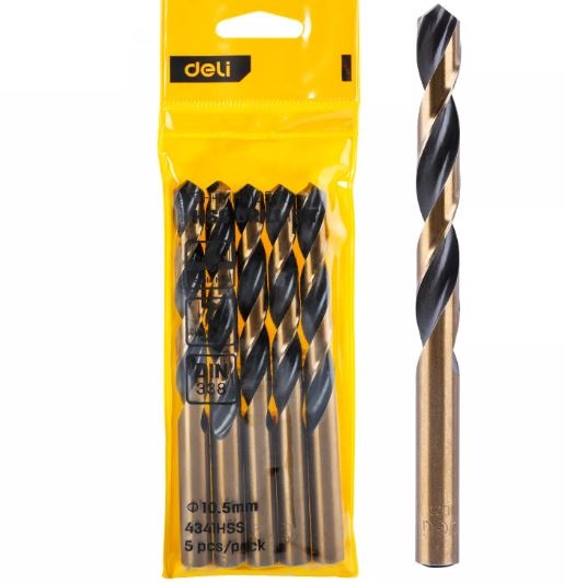 HSS DRILL BIT 10.5MM YW PACK OF 5 DELI