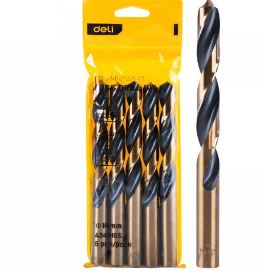 HSS DRILL BIT 14MM YW PACK OF 5 DELI