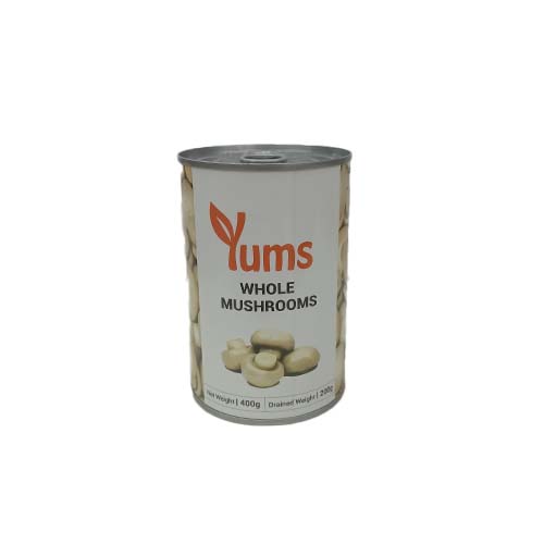 YUMS WHOLE MUSHROOMS 400G