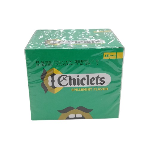 CHICLETS SPEARMINT GUM 65PCS