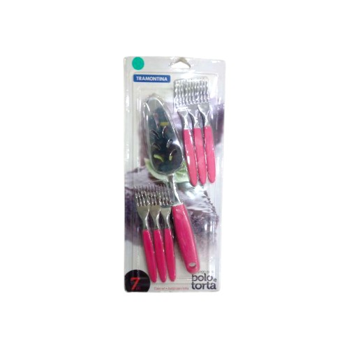 CAKE AND PIE 7PCS SET PINK TRA