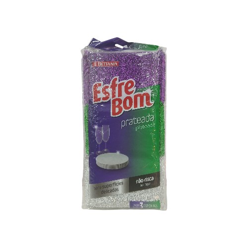 BETTANIN SPONGE SILVER 3PCS ESFREBOM