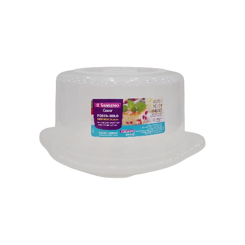 SANREMO ROUND PLAST CAKE CARRIER 24.4CM.