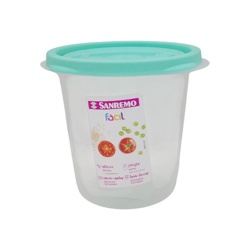 SANREMO ROUND PLASTIC CONTAINER 440ML.
