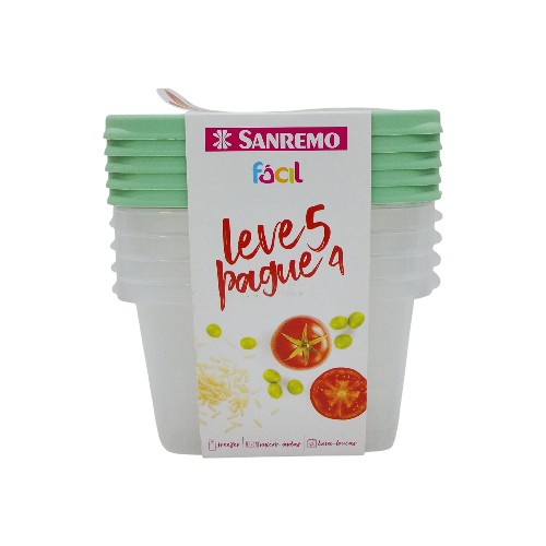 SANREMO PLASTIC T4P4 CONTAINER SET 580ML