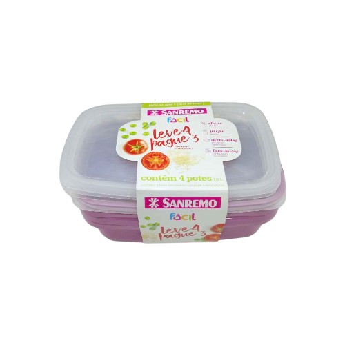 SANREMO PLASTIC T4P3 CONTAINER SET 1.8L