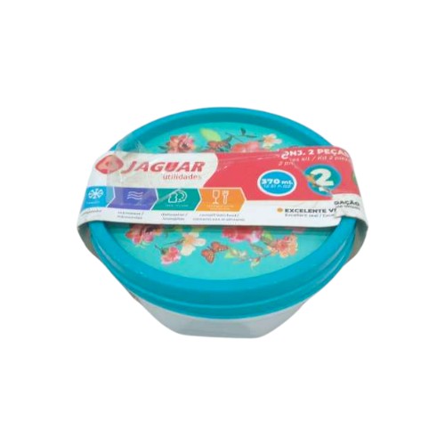 CONTAINER PLASTIC 2PCS SET 370ML 4056