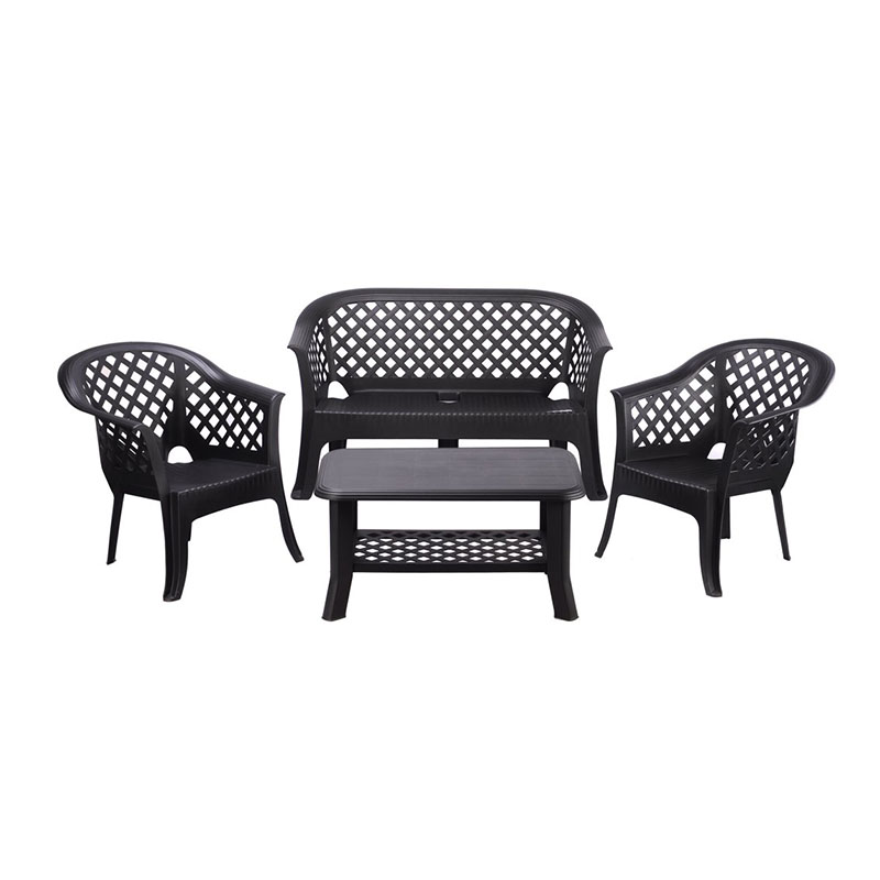 VERANDA SET GREY WITH CUSHIONS