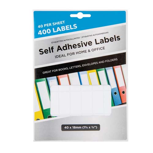 UBL ADHESIVE LABELS 40X18MM 400PK