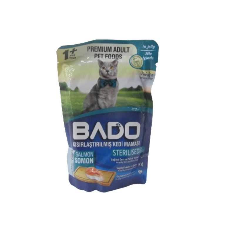 STERILISED CAT FOOD SALMON 85G BADO