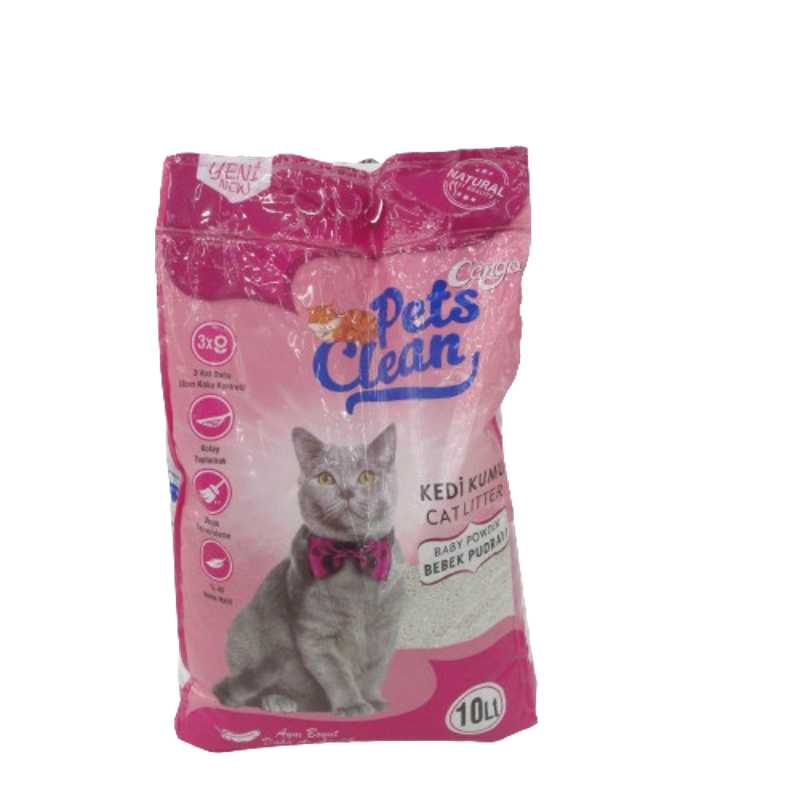 CAT LITTER BABY POWDER 10l PETS CLEAN