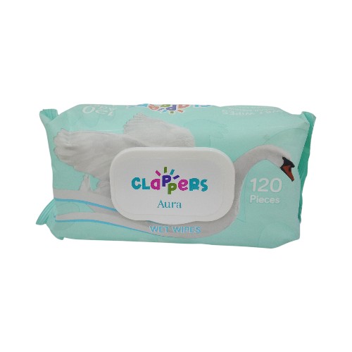 CLAPPERS AURA BABY WIPES 120PCS